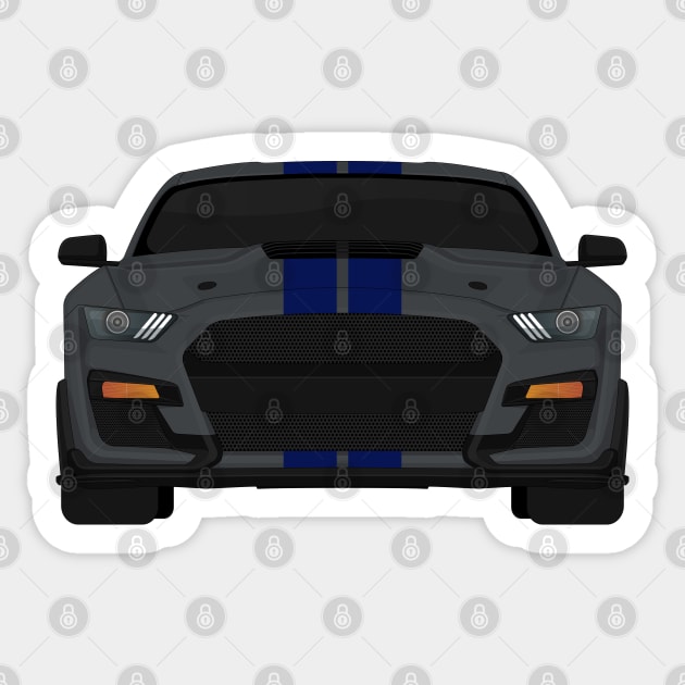 Shelby GT500 2020 Magnetic + Kona-Blue Stripes Sticker by VENZ0LIC